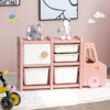 Safstar Kids Toy Storage Organizer Toddler Playroom Furniture w/ Plastic Bins Cabinet - 2 of 4