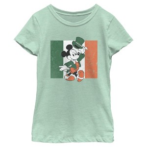 Girl's Mickey & Friends Leprechaun Luck T-Shirt - 1 of 4