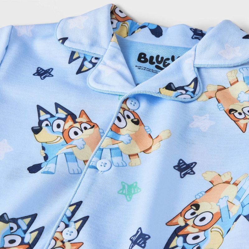 Toddler Boys' 2pc Bluey Pajama Set - Blue, 3 of 4