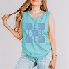 Simply Sage Market Anchor Wheel Grid Garment Dyed Tank - 3 of 3