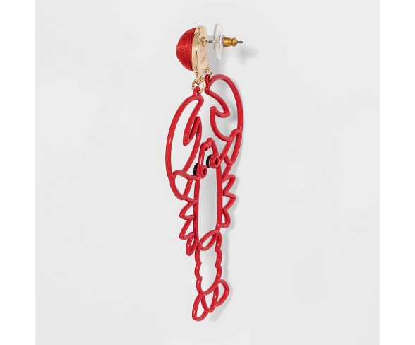 SUGARFIX by BaubleBar Lobster Drop Earrings - Red