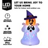 Joyfy 5 FT Halloween Inflatable Outdoor Decoration, Inflatable Playful Ghost with Pumpkin Witch Hat for Halloween Outdoor Yard Graden Lawn Decoration - 3 of 4