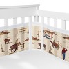 Sweet Jojo Designs 6p Gender Neutral Unisex Crib Bedding + BreathableBaby Breathable Mesh Liner Anti Bumper Pad Wild West Cowboy Brown Red Blue - 3 of 4