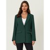 Hobemty Women's Long Sleeve 1 Button Notch Lapel Collar Blazer - 4 of 4