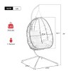 Okak Stylish Patio Swing Chair with Stand,Durable Hammock Swing Chair with Cushion,Outdoor Hanging Swing Chair for Porch,Backyard,Garden,Red - 3 of 4