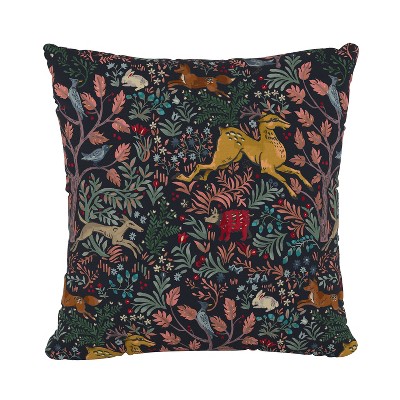 18"x18" Polyester Fill Animal Print Square Throw Pillow - Skyline Furniture: Linen & Cotton Blend, Zippered, Indoor Decor