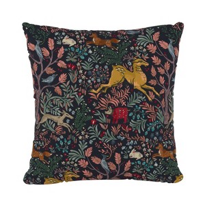 18"x18" Polyester Fill Animal Print Square Throw Pillow - Skyline Furniture: Linen & Cotton Blend, Zippered, Indoor Decor - 1 of 4