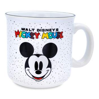 Silver Buffalo Disney Mickey Mouse Rainbow Ceramic Camper Mug | Holds 20 Ounces