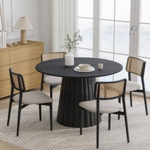 Dovelina 46" Round Dining Table Modern Wood Kitchen Table Dining Room Table for 4 People - 1 of 4