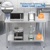 ROVSUN 48'' x 24'' Stainless Steel Table for Prep & Work, Metal Table with Undershelf for Kitchen Restaurant, Home - 4 of 4