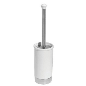 iDESIGN York Bowl Brush White/Chrome - 1 of 4
