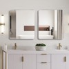 DOMETOUR Black/Gold/Silver Metal Rectangle Barhroom Mirror - 3 of 4