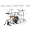 Mapex Saturn Rock 4-Piece Shell Pack With 22" Bass Drum Satin White - 2 of 3