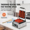 VEVOR Commercial Panini Grill, 1800W Electric Sandwich Panini Maker, Stainless Steel Sandwich Press Grill, Panini Grill with Temp Control & 9"x9" - 3 of 4