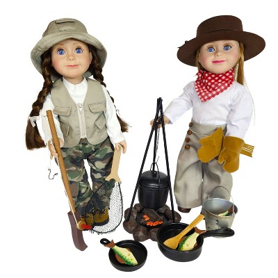 The Queen's Treasures 27 Piece Adventure Outfits & Accessory Set for 18 In Dolls