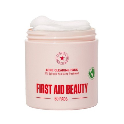 FIRST AID BEAUTY Women's Clearing Daily Acne Pads with 2% Salicylic Acid - 60ct - Ulta Beauty