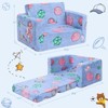 Inhand Kids Sofa, 2-in-1 Soft Toddler Couch Fold Out, Toddler Chair Comfy with Cute Designs, Convertible Sofa to Lounger for Girls and Boys - 2 of 4