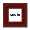PosterPalooza | Square Weathered Red Picture Frame - UV Acrylic, Foam Board Backing, Hanging Hardware - 2 of 4