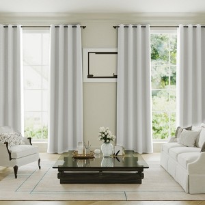 Blackout Curtains Thermal Insulated Heat and Full Light Blocking Curtains for Living Room with Black Liner 2 Panels Set - 1 of 4