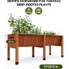 Wooden Elevated Raised Garden Beds Outdoor for Growing Vegetables and Herbs, Big Sturdy Standing Garden Bed Planter Box - 3 of 4