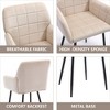 CAVINAS Velvet Living Room Chairs Set of 1,Dining Chairs with Arc Backrest and Armrests for Dining Room,Kitchen - 4 of 4