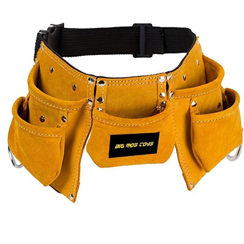 Big Mo's Toys Pretend Suede Tool Belt with Adjustable Strap, 1 of 10