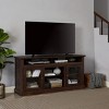 TIRAMISUBEST Entertainment Center Farmhouse TV Cabinet Media Console Table with Glass Doors,Modern TV Stand for up to 65 Inch TVs - 2 of 4