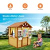 Dexmalle Outdoor Playhouse for Kids Wooden Cottage with Working Doors Windows - 4 of 4