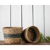 Set of 2 Blue Cattail Decorative Storage Baskets - Foreside Home & Garden - image 4 of 4