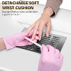 Manicure Table Nail Desk for Tech, Nail Table Station, Makeup Beauty Salon Storage with Lockable Wheels, 4 Drawers & 1 Cabinet - 4 of 4