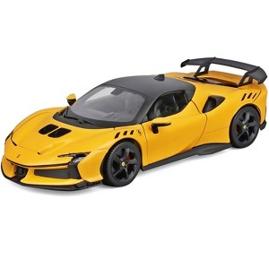 Ferrari SF90 XX Stradale Yellow with Black Top "Race and Play" Series 1/24 Diecast Model Car by Bburago - 1 of 4