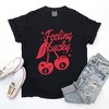 Simply Sage Market Women's Feeling Lucky Cherries Short Sleeve Garment Dyed Tee - 2 of 4