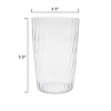 Racxily (6 pack) 20-Ounce Acrylic Tall Embossed Swirl Tumbler, Clear - 2 of 4