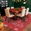 Christmas Deer Rugs for Entryway Plaid Deer Snowflakes Area Rug for Front Door Low Pile Throw Mat Indoor Living Room - 3 of 4