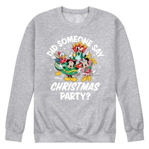 Men's - Disney - Did Someone Say Christmas Party Graphic Fleece Sweatshirt - 1 of 4