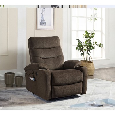 NicBex Electric Power Lift Chair with USB Ports Recliner Chair Massage Chair with Heating for Elderly with 2 Side Pockets for Living Room
