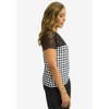 Jessica London Women's Plus Size Stretch Lace Neckline Top - 4 of 4