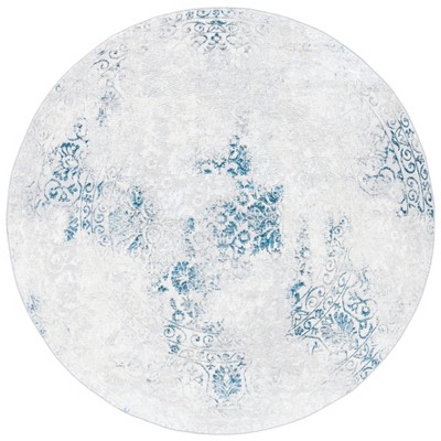 Orchard ORC684 Power Loomed Indoor Area Rug - 6'7" Round - Grey/Blue - Safavieh