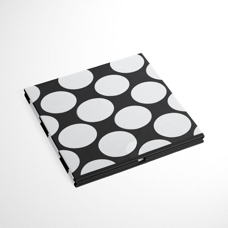 Bacati - Dots/Pin Stripes Black/White Storage Box Small, 4 of 5
