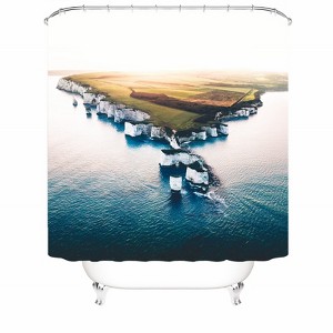 Island Shower Curtains for Bathroom Waterproof Fabric Bath Curtain Durable Soft Stylish Bathroom Decor 72x72 Inch - 1 of 1