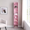 ORRD 8-Layer Adjustable Ultra-Thin Bookshelf, Wavy Border Design Narrow Display Storage Shelf for Home Office - 2 of 4