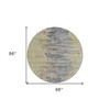 Pewter Silver And Gray Abstract Washable Indoor Outdoor Area Rug - 3 of 4