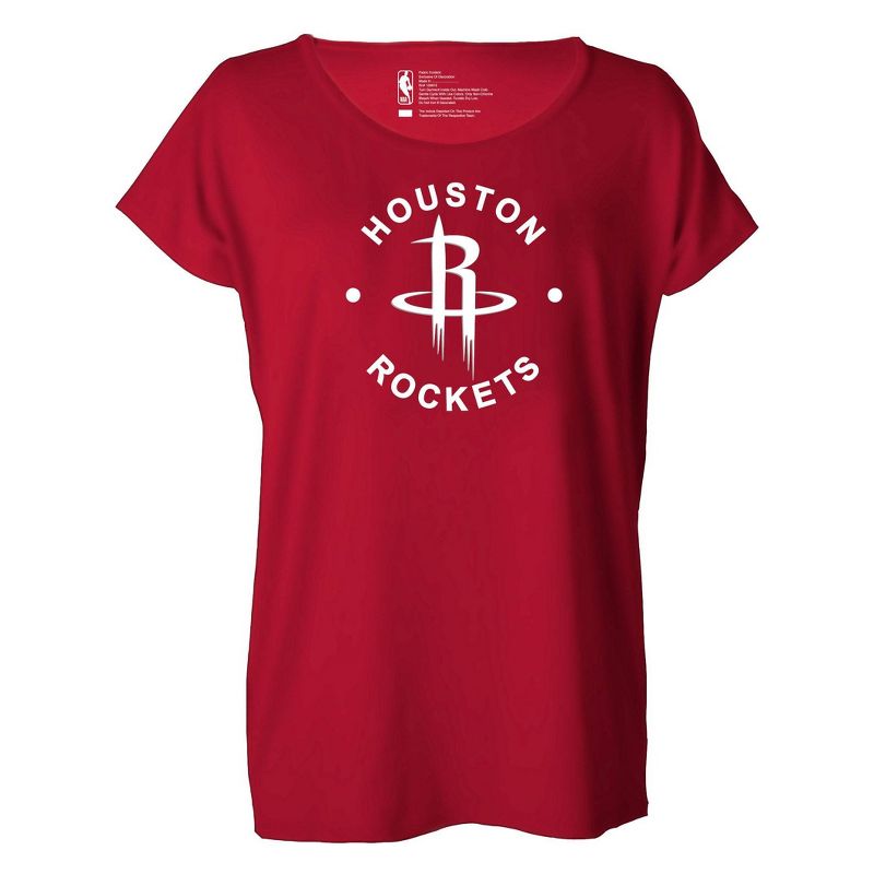 NBA Houston Rockets Women&#39;s Dolman Short Sleeve T-Shirt, 1 of 5