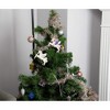 Juvale 2 Pack Glass Rainbow Unicorn Christmas Tree Ornaments, Christmas Decorations Holiday Decor, 5 x 4.5 in - 2 of 4