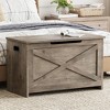 30 Inch Wooden Storage Bench with Safety Hinge, Large Shoe Storage Chest, Easy Assembly - 2 of 4