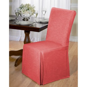 Red Chambray Dining Room Chair Slipcover - Madison Industries