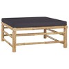 vidaXL Garden Lounge Set Dark grey Bamboo, 100% polyester Standard - 4 of 4