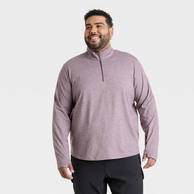 Men's Big Soft Stretch ½ Zip Top - All In Motion™ Purple 3XL