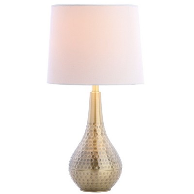 Medford 19-inch Gold Metal Table Lamp with White Shade