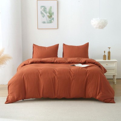 Karl Home | Duvet Cover Set Solid Color Bedding Set 3 Pieces